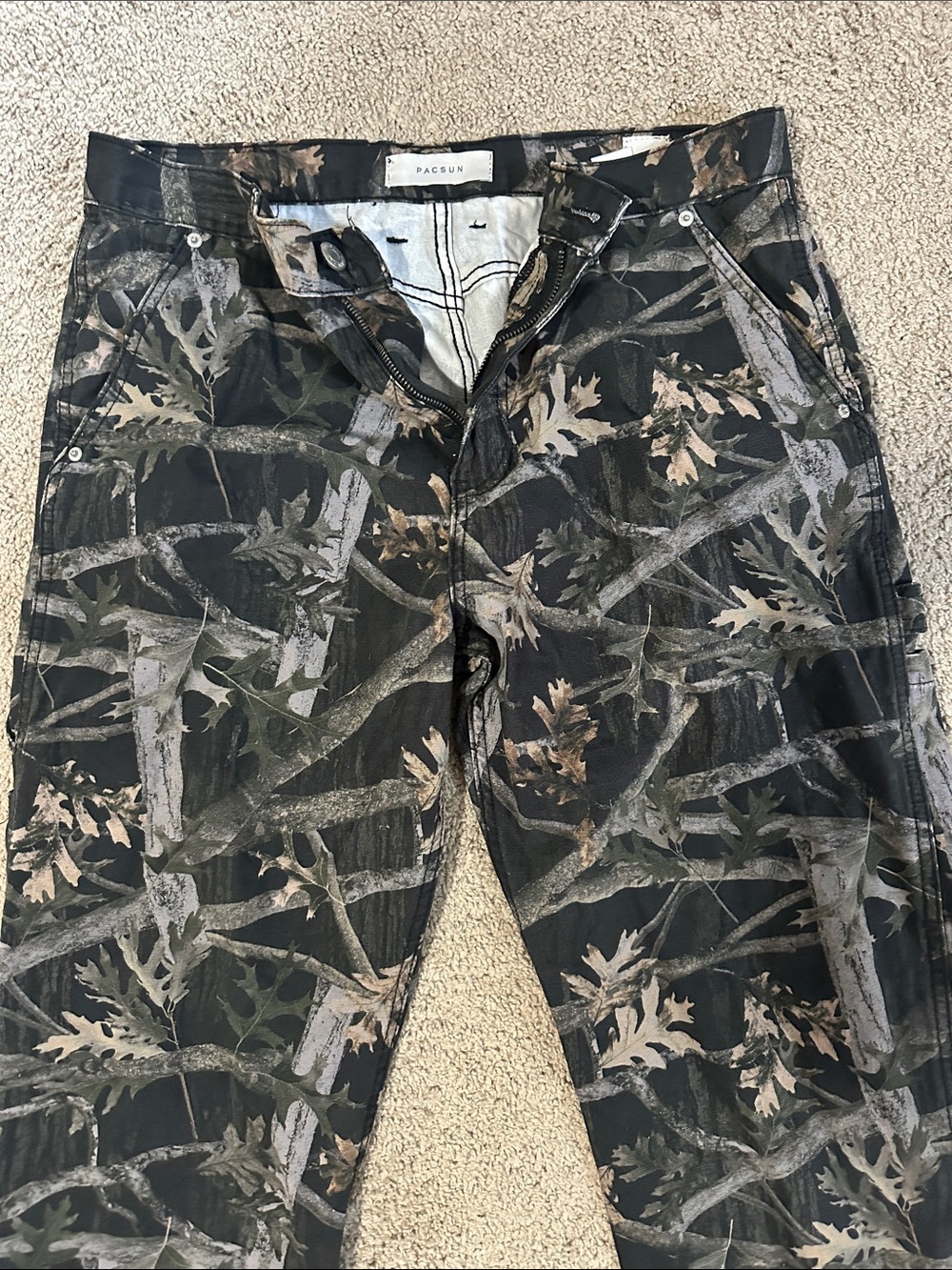 PacSun Black Camo Baggy Jeans